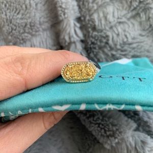 Kendra Scott ring in gold drusy